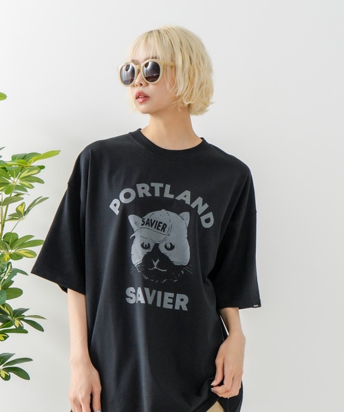 SAVIER(サビアー)の「【SAVIER/サビアー】アニマルプリント オーバーサイズ Tシャツ(Tシャツ/カットソー・メンズ・ホワイト/ブラック・MEDIUM/LARGE)」の17枚目の写真