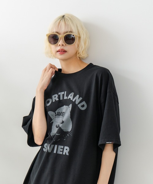 SAVIER(サビアー)の「【SAVIER/サビアー】アニマルプリント オーバーサイズ Tシャツ(Tシャツ/カットソー・メンズ・ホワイト/ブラック・MEDIUM/LARGE)」の18枚目の写真