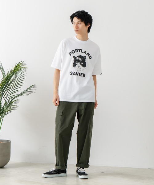 SAVIER(サビアー)の「【SAVIER/サビアー】アニマルプリント オーバーサイズ Tシャツ(Tシャツ/カットソー・メンズ・ホワイト/ブラック・MEDIUM/LARGE)」の19枚目の写真