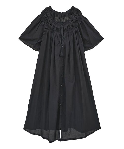 earth music&ecology（アースミュージックアンドエコロジー）の「ギャザーロングワンピース（ワンピース・レディース・ホワイト系その他2/ライトブルー/ブラック・FREE）」の21枚目の写真