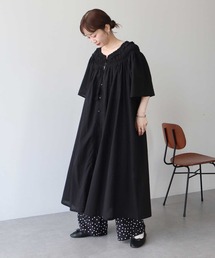 earth music&ecology | ギャザーロングワンピース(ワンピース)