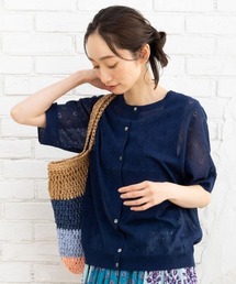 sabstreet my standard（サブストリートマイスタンダード）の「透かし柄ラメカーディガン（カーディガン/ボレロ）」