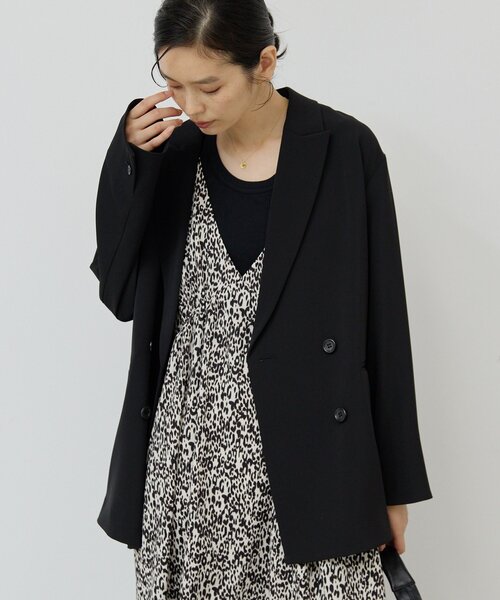 GALLARDAGALANTE（ガリャルダガランテ）の「ライトテーラードジャケット（テーラードジャケット・レディース・モカ/ブラック・0/1）」の3枚目の写真