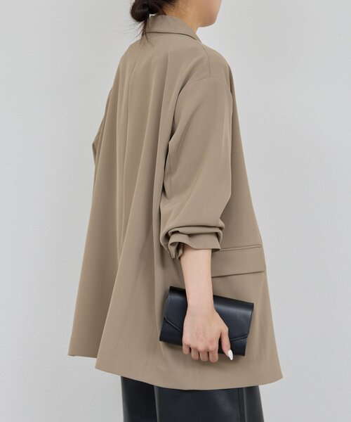 GALLARDAGALANTE（ガリャルダガランテ）の「ライトテーラードジャケット（テーラードジャケット・レディース・モカ/ブラック・0/1）」の15枚目の写真