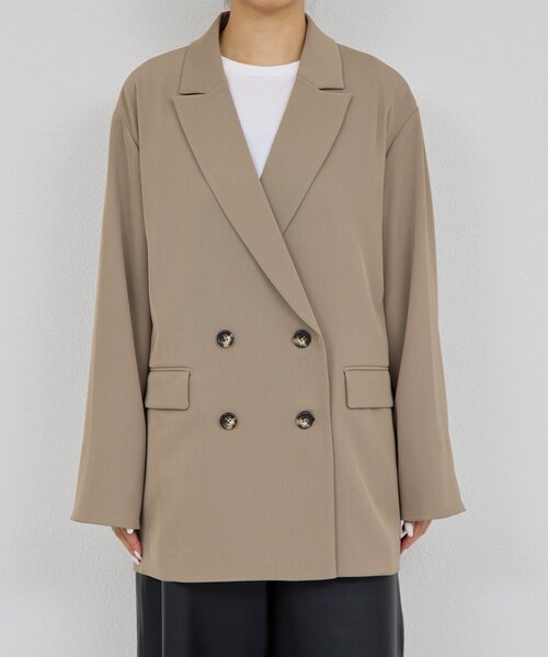 GALLARDAGALANTE（ガリャルダガランテ）の「ライトテーラードジャケット（テーラードジャケット・レディース・モカ/ブラック・0/1）」の21枚目の写真