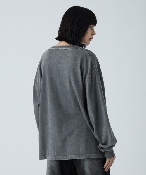 VELNUS（ベルナス）の「【VELNUS】Vintage Make Heavyweight Geometric T-Shirt /ヴィンテージメイクヘビーウェイトジオメトリックＴシャツ(ロンT)（Tシャツ/カットソー・メンズ・チャコールグレー/ダークブルー・S/M/L）」の20枚目の写真