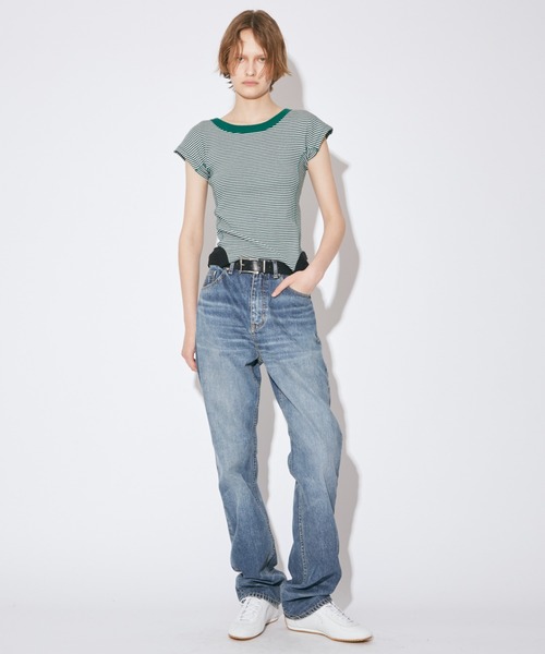 MILLER(ミラー)の「Miller double-end tank top T-shirt(Tシャツ/カットソー・レディース・ワイン/グリーン/ブラウン/ホワイト×ホワイト/イエロー/ブラック×ブラック/ブラック系/サックスブルー・38/36)」の18枚目の写真