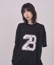 Nora Lily（ノラリリー）の「【Nora Lily】Hug Number 23 Logo Print Mesh Ease Tee（Tシャツ/カットソー）」