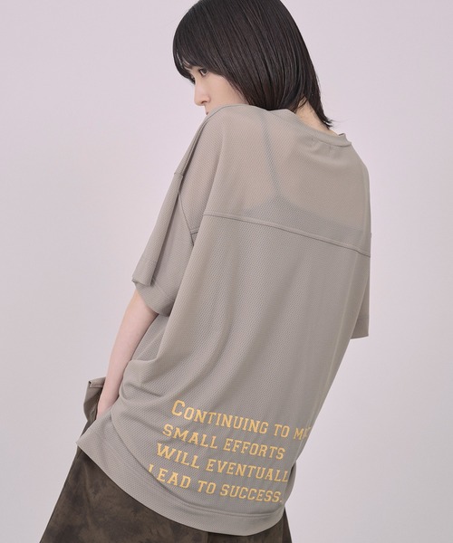 Nora Lily（ノラリリー）の「【Nora Lily】Hug Number 23 Logo Print Mesh Ease Tee（Tシャツ/カットソー・メンズ・ライトグレー/ライトブルー/ブラック・FREE）」の21枚目の写真