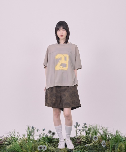 Nora Lily（ノラリリー）の「【Nora Lily】Hug Number 23 Logo Print Mesh Ease Tee（Tシャツ/カットソー・メンズ・ライトグレー/ライトブルー/ブラック・FREE）」の20枚目の写真