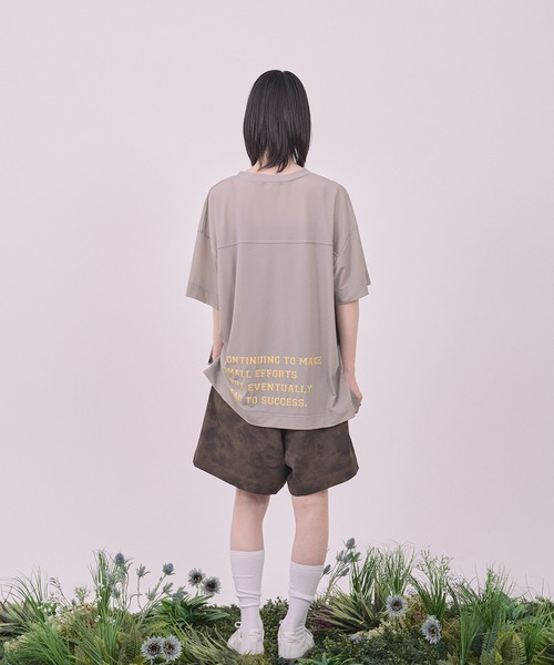 Nora Lily（ノラリリー）の「【Nora Lily】Hug Number 23 Logo Print Mesh Ease Tee（Tシャツ/カットソー・メンズ・ライトグレー/ライトブルー/ブラック・FREE）」の18枚目の写真