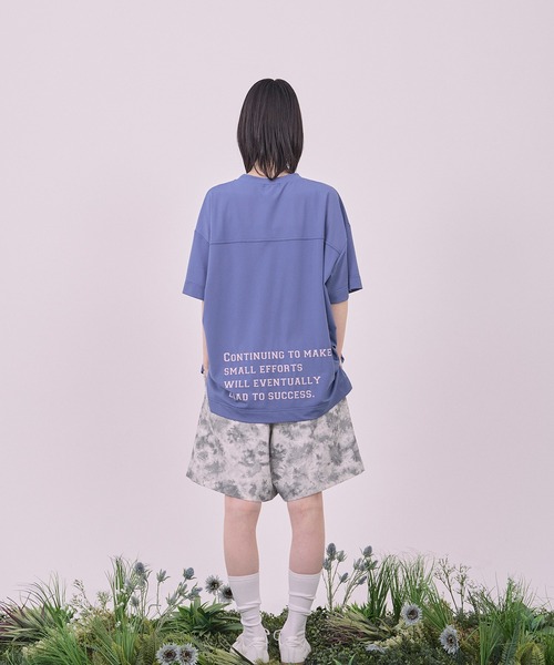 Nora Lily（ノラリリー）の「【Nora Lily】Hug Number 23 Logo Print Mesh Ease Tee（Tシャツ/カットソー・メンズ・ライトグレー/ライトブルー/ブラック・FREE）」の9枚目の写真