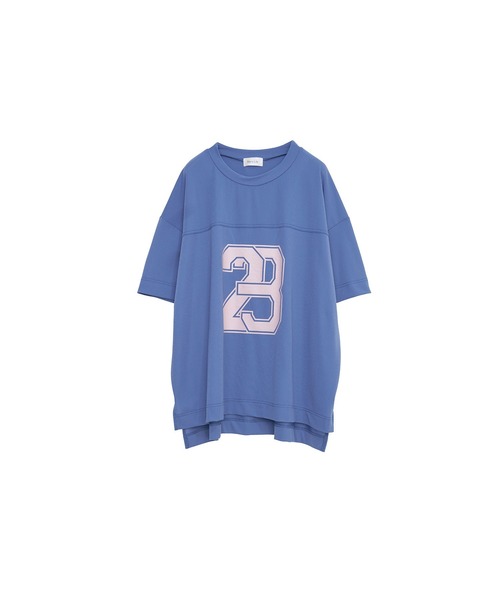 Nora Lily（ノラリリー）の「【Nora Lily】Hug Number 23 Logo Print Mesh Ease Tee（Tシャツ/カットソー・メンズ・ライトグレー/ライトブルー/ブラック・FREE）」の7枚目の写真