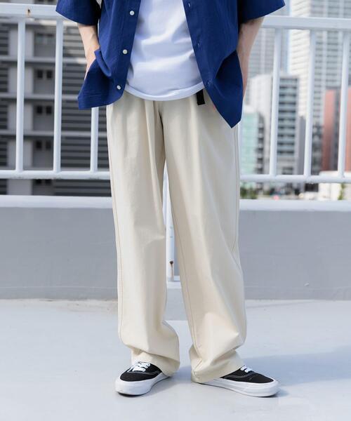 ITEMS URBANRESEARCH(アイテムズ アーバンリサーチ)の「ウェビングベルト ツイルストレートパンツ(その他パンツ・メンズ・アイボリー/ブラック/ベージュ・MEDIUM/LARGE)」の5枚目の写真