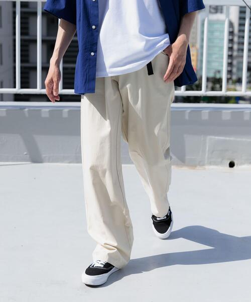 ITEMS URBANRESEARCH(アイテムズ アーバンリサーチ)の「ウェビングベルト ツイルストレートパンツ(その他パンツ・メンズ・アイボリー/ブラック/ベージュ・MEDIUM/LARGE)」の7枚目の写真