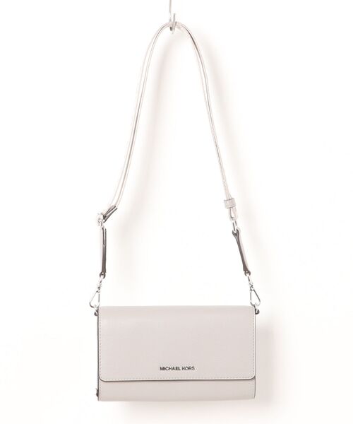 MICHAEL KORS(マイケルコース)の「JET SET ITEM LG ZA WALLET XBODY クロスボディ(ショルダーバッグ・レディース・グレー系・FREE)」の1枚目の写真