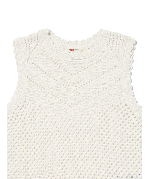 Levi's(リーバイス)の「Levi's/リーバイス ADRIENNE クロシェット タンクトップ(タンクトップ・レディース・ホワイト・XS/S/M)」の4枚目の写真