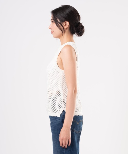 Levi's(リーバイス)の「Levi's/リーバイス ADRIENNE クロシェット タンクトップ(タンクトップ・レディース・ホワイト・XS/S/M)」の9枚目の写真