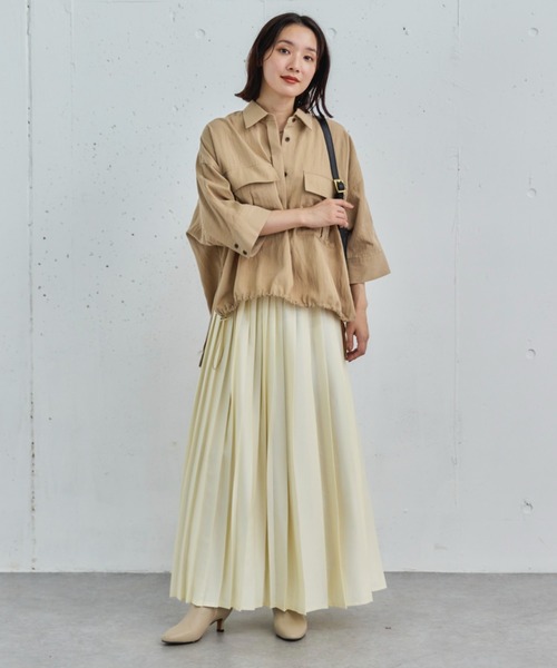 Doux archives(ドゥアルシーヴ)の「【セットアップ対応】スキッパードロストシャツ(シャツ/ブラウス・レディース・ワイン/ベージュ/ブラウン・38)」の22枚目の写真