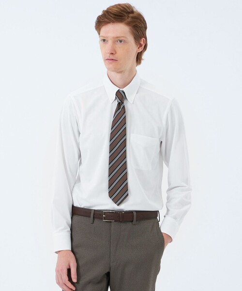 MACKINTOSH PHILOSOPHY(マッキントッシュ フィロソフィー)の「トロッター ボタンダウンシャツ 無地/トリコットストライプ(シャツ/ブラウス・メンズ・ライトブルー/パープル系その他/ホワイト/ブルー系その他7・42/36/40/38)」の2枚目の写真