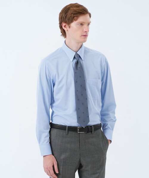 MACKINTOSH PHILOSOPHY(マッキントッシュ フィロソフィー)の「トロッター ボタンダウンシャツ 無地/トリコットストライプ(シャツ/ブラウス・メンズ・ライトブルー/パープル系その他/ホワイト/ブルー系その他7・42/36/40/38)」の3枚目の写真