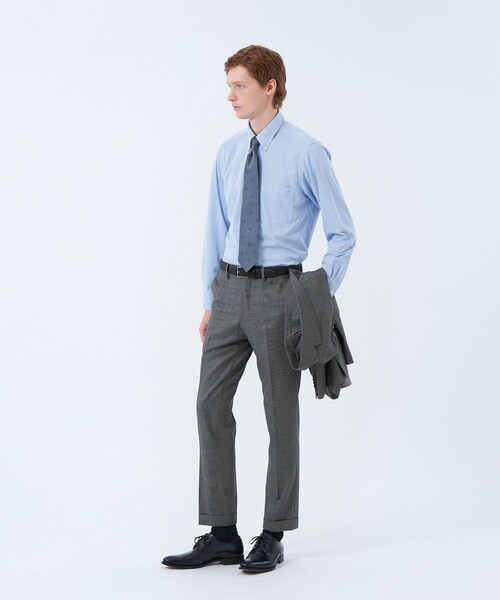 MACKINTOSH PHILOSOPHY(マッキントッシュ フィロソフィー)の「トロッター ボタンダウンシャツ 無地/トリコットストライプ(シャツ/ブラウス・メンズ・ライトブルー/パープル系その他/ホワイト/ブルー系その他7・42/36/40/38)」の6枚目の写真