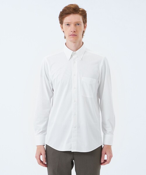MACKINTOSH PHILOSOPHY(マッキントッシュ フィロソフィー)の「トロッター ボタンダウンシャツ 無地/トリコットストライプ(シャツ/ブラウス・メンズ・ライトブルー/パープル系その他/ホワイト/ブルー系その他7・42/36/40/38)」の10枚目の写真