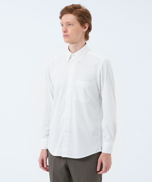 MACKINTOSH PHILOSOPHY(マッキントッシュ フィロソフィー)の「トロッター ボタンダウンシャツ 無地/トリコットストライプ(シャツ/ブラウス・メンズ・ライトブルー/パープル系その他/ホワイト/ブルー系その他7・42/36/40/38)」の11枚目の写真