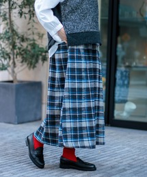 D.M.G. | [D.M.G. / ディーエムジー]スラブチェック起毛 タックフレアスカート(スカート)
