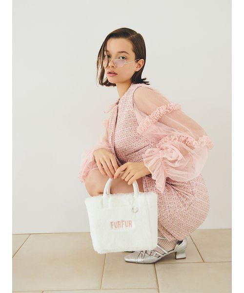 FURFUR(ファーファー)の「ツイードベスト(ベスト・レディース・ピンク/アイボリー/ブラック・F)」の8枚目の写真