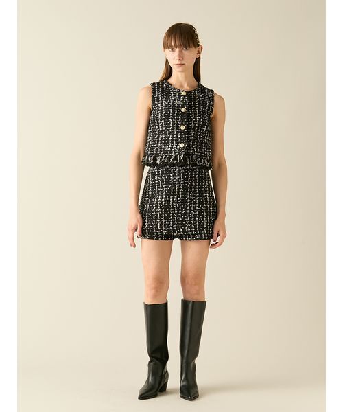 FURFUR(ファーファー)の「ツイードベスト(ベスト・レディース・ピンク/アイボリー/ブラック・F)」の17枚目の写真