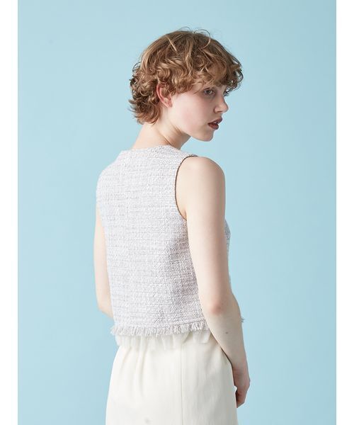 FURFUR(ファーファー)の「ツイードベスト(ベスト・レディース・ピンク/アイボリー/ブラック・F)」の20枚目の写真