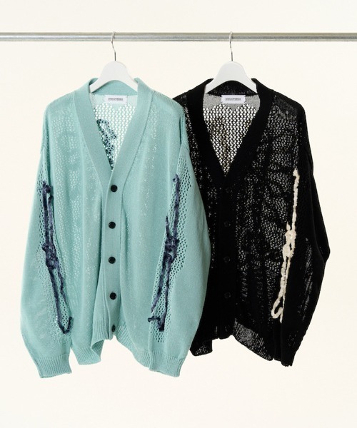 DISCOVERED（ディスカバード）の「mcg3688-SKELTON MESH KNIT CARDIGAN