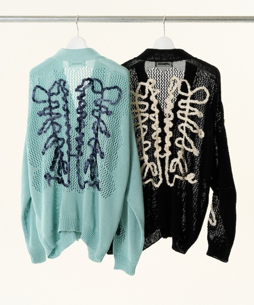 DISCOVERED（ディスカバード）の「mcg3688-SKELTON MESH KNIT CARDIGAN