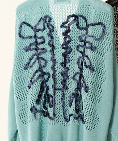 DISCOVERED（ディスカバード）の「mcg3688-SKELTON MESH KNIT CARDIGAN