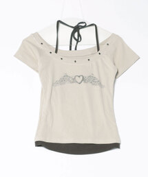 ANAP（アナップ）の「ウィングプリントホルターネックドッキングトップス（Tシャツ/カットソー）」