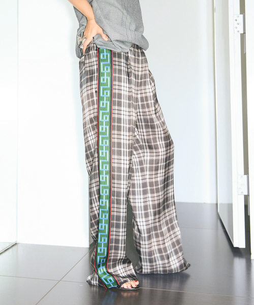 tovho　格子柄　パンツ セール】TOGA TOO Inner print pants TZ252-FF956：パンツ（その他