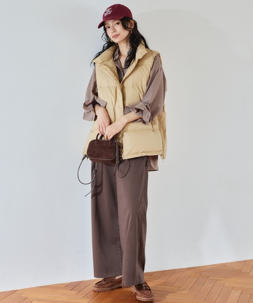 新品未使用　2024冬　バンヤードストーム　ダウンベスト ベージュ セール】BARNYARDSTORM / サイドZIPダウンベスト＜撥水