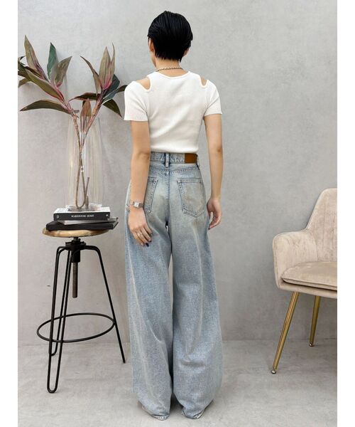 ヴィンテージライクボリュームワイドデニムパンツ（デニムパンツ