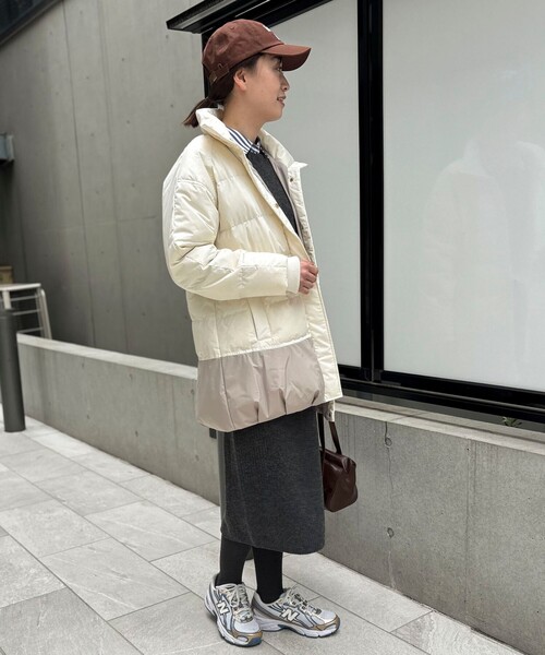 MICO COULIER(ミコクリエ)の「エアリースタンドミドルピュアダウンジャケット(ダウンジャケット/コート・レディース・ブラック系その他/ホワイト系その他・38)」の5枚目の写真