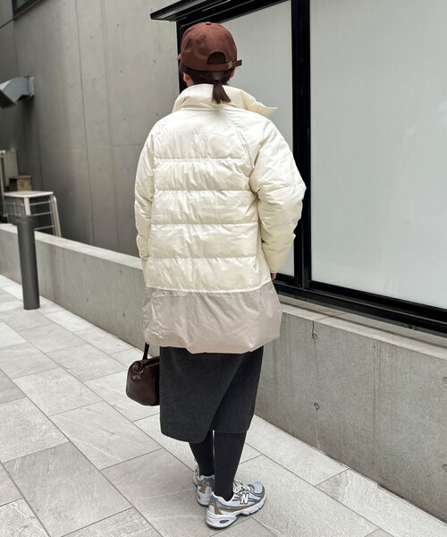 MICO COULIER(ミコクリエ)の「エアリースタンドミドルピュアダウンジャケット(ダウンジャケット/コート・レディース・ブラック系その他/ホワイト系その他・38)」の6枚目の写真