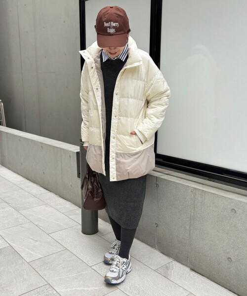 MICO COULIER(ミコクリエ)の「エアリースタンドミドルピュアダウンジャケット(ダウンジャケット/コート・レディース・ブラック系その他/ホワイト系その他・38)」の8枚目の写真