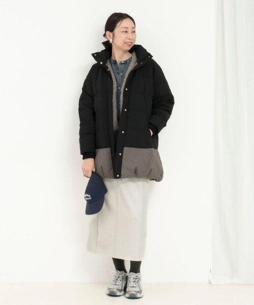 MICO COULIER(ミコクリエ)の「エアリースタンドミドルピュアダウンジャケット(ダウンジャケット/コート・レディース・ブラック系その他/ホワイト系その他・38)」の9枚目の写真
