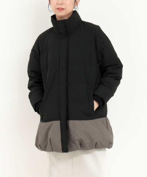 MICO COULIER(ミコクリエ)の「エアリースタンドミドルピュアダウンジャケット(ダウンジャケット/コート・レディース・ブラック系その他/ホワイト系その他・38)」の16枚目の写真