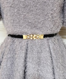 ROYAL PARTY | クラシックパールエラスティック細ベルト(ベルト)