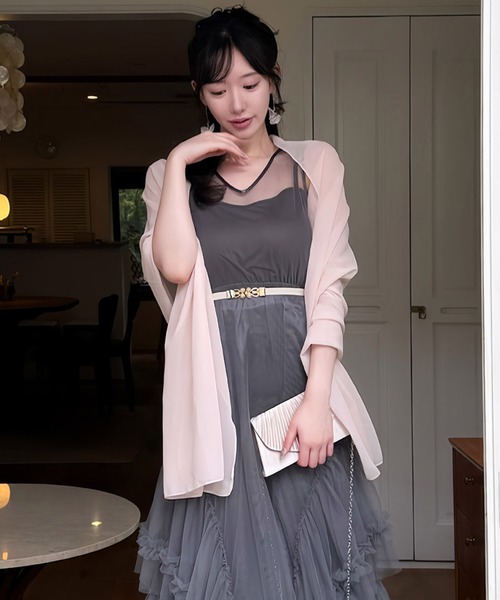 ROYAL PARTY（ロイヤルパーティー）の「クラシックパールエラスティック細ベルト（ベルト・レディース・ブラック/オフホワイト・FREE）」の7枚目の写真