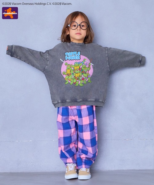 MARKEY'S（マーキーズ）の「【Teenage Mutant Ninja Turtles/ミュータントタートルズ】別注モチーフトレーナー（スウェット・キッズ・チャコール/ターコイズブルー・80/90/100/110/120/130/140/150）」の9枚目の写真