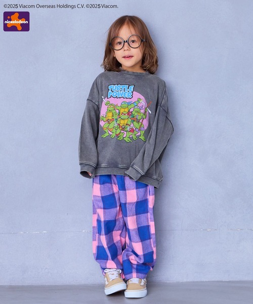 MARKEY'S（マーキーズ）の「【Teenage Mutant Ninja Turtles/ミュータントタートルズ】別注モチーフトレーナー（スウェット・キッズ・チャコール/ターコイズブルー・80/90/100/110/120/130/140/150）」の4枚目の写真