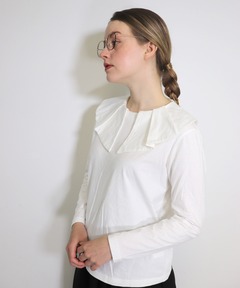 新品未使用　フロントアシメデザインブラウス　HER. 完売品 HER.(ハー)｜フロントアシメデザインブラウス/ブラック の通販