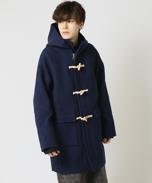 セール】ダッフルコート ウールメルトンタッチ セミロング（ダッフル